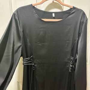 Elegant Black Long Sleeve Dress